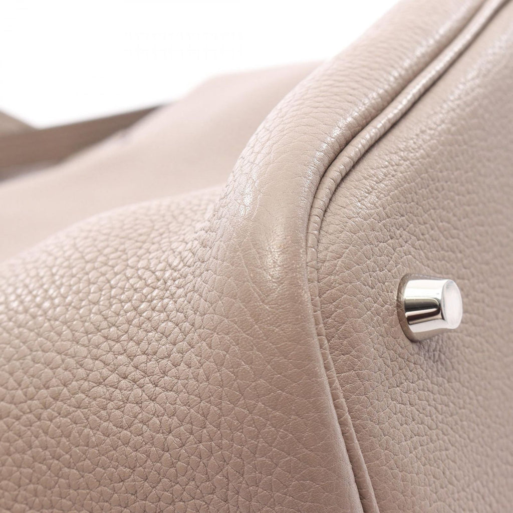 Hermes Handbag Picotin Lock Tourtier Gray Leather — view 6