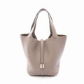 Hermes Handbag Picotin Lock Tourtier Gray Leather