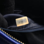 Chanel Shoulder Bag Quilted Tassel Blue Lambskin Fringe Chain — view 5