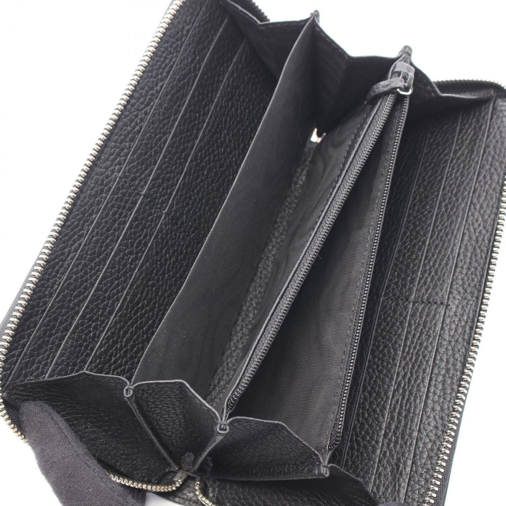Gucci Round Wallet Jumbo GG Black Leather — view 3