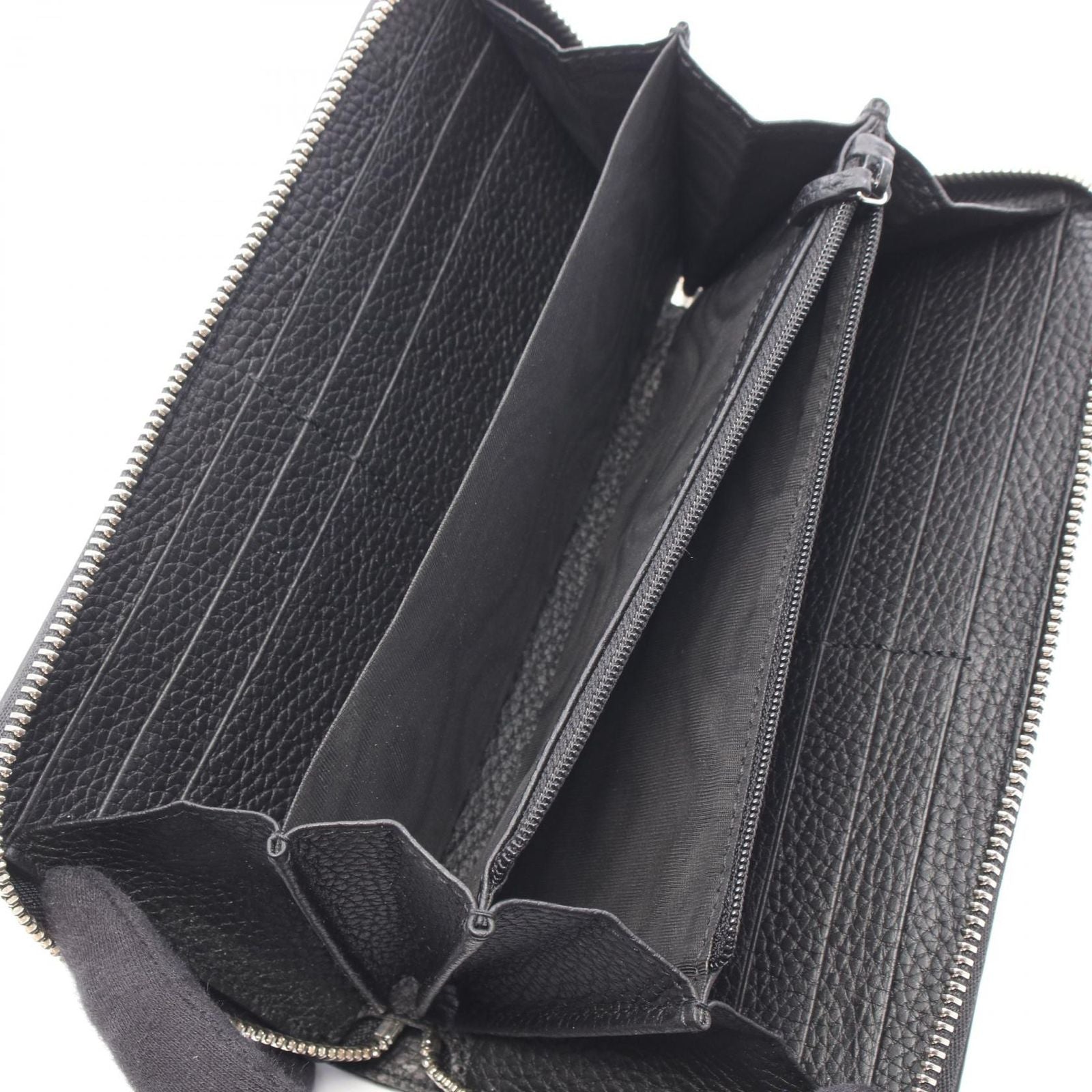 Gucci Round Wallet Jumbo GG Black Leather — view 3