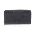 Gucci Round Wallet Jumbo GG Black Leather