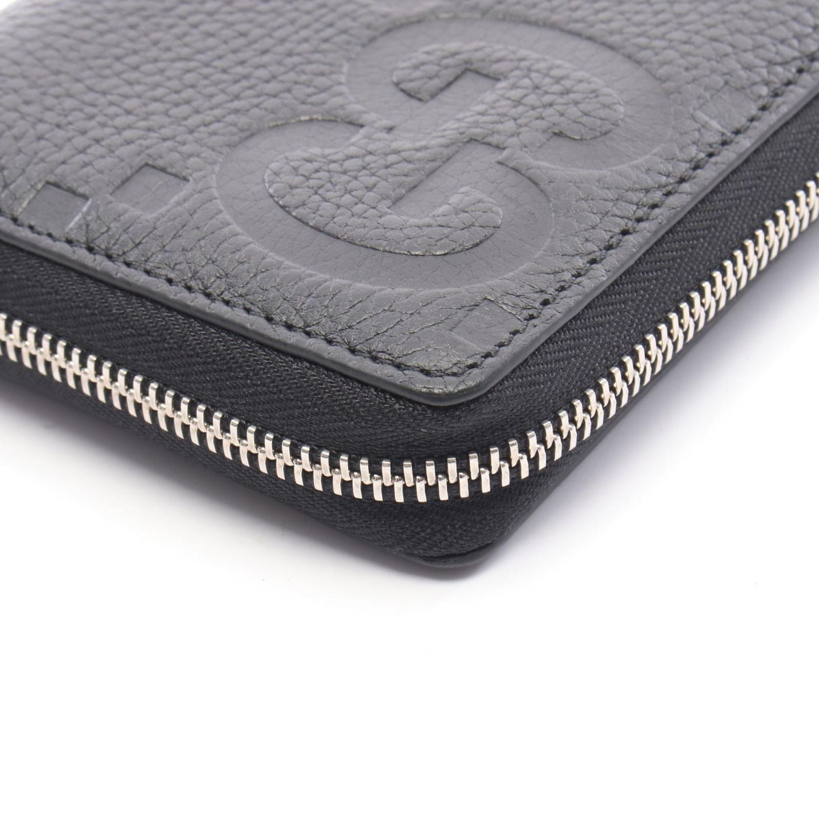 Gucci Round Wallet Jumbo GG Black Leather — view 6