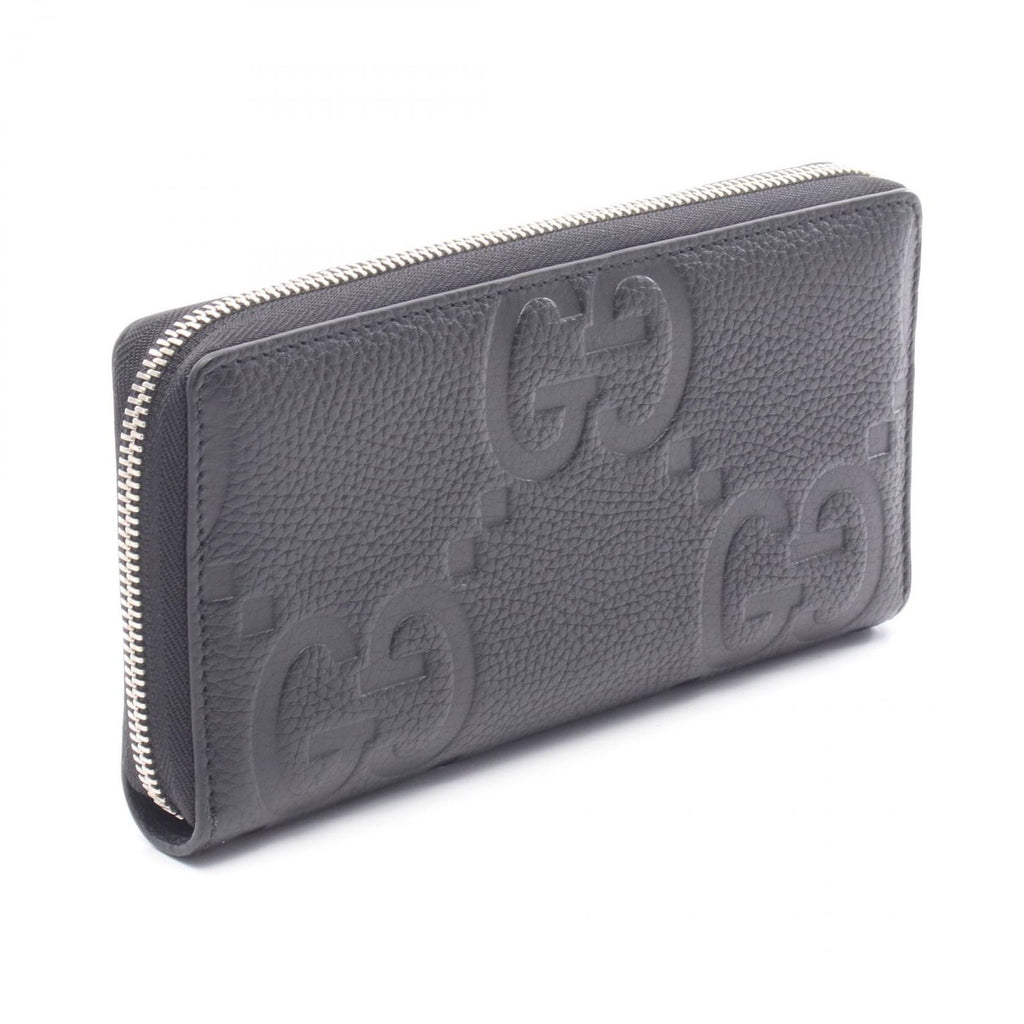 Gucci Round Wallet Jumbo GG Black Leather — view 2