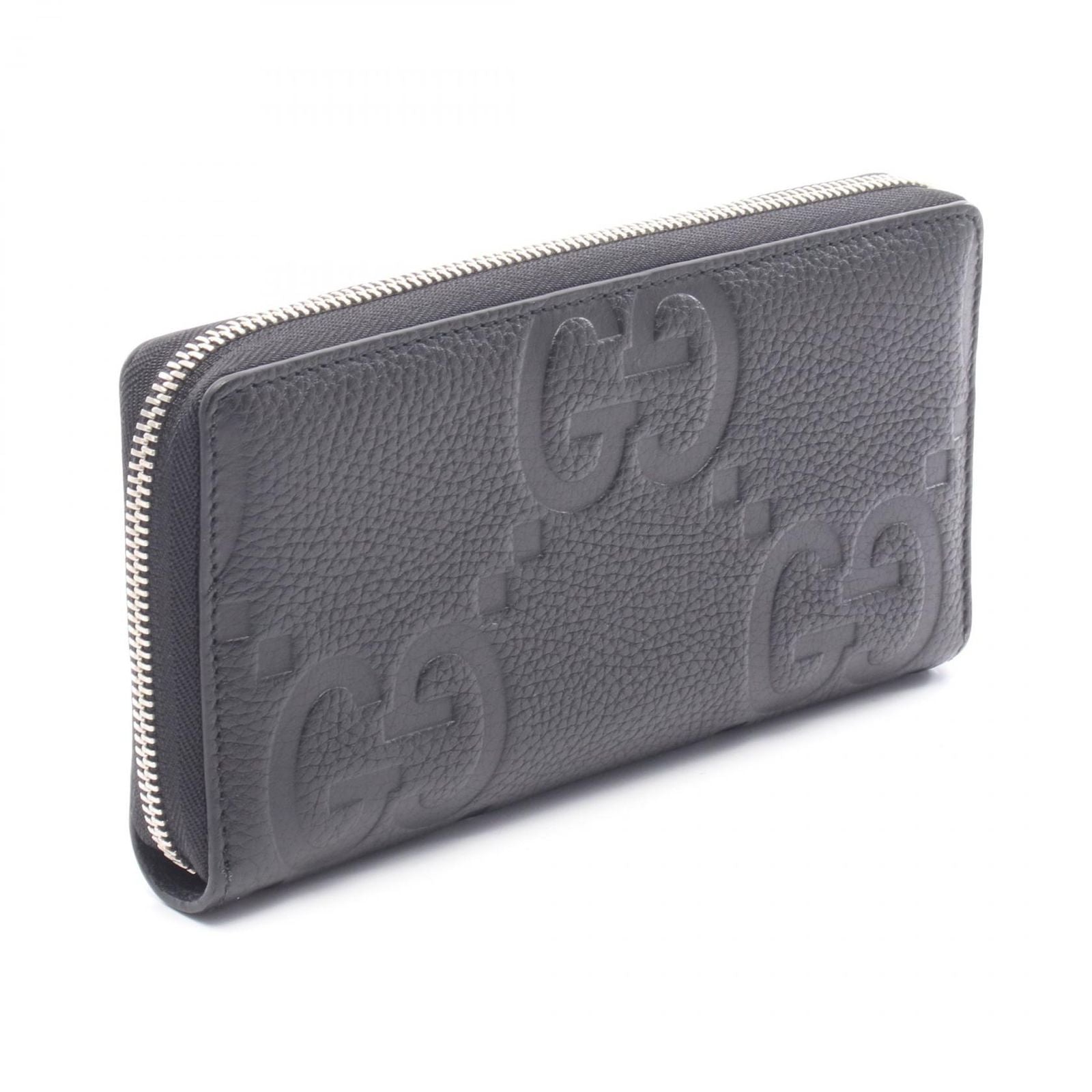 Gucci Round Wallet Jumbo GG Black Leather — view 2