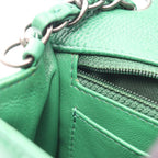 Chanel Shoulder Bag Mini Quilted 20 Green Caviar Leather Chain — view 6