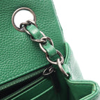 Chanel Shoulder Bag Mini Quilted 20 Green Caviar Leather Chain — view 7