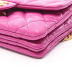 Chanel Shoulder Bag Quilted Purple Lambskin Small Flap Chain — view 6