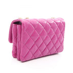 Chanel Shoulder Bag Quilted Purple Lambskin Small Flap Chain — view 2