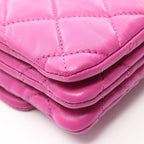 Chanel Shoulder Bag Quilted Purple Lambskin Small Flap Chain — view 7