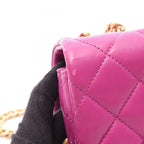Chanel Shoulder Bag Quilted Purple Lambskin Small Flap Chain — view 8