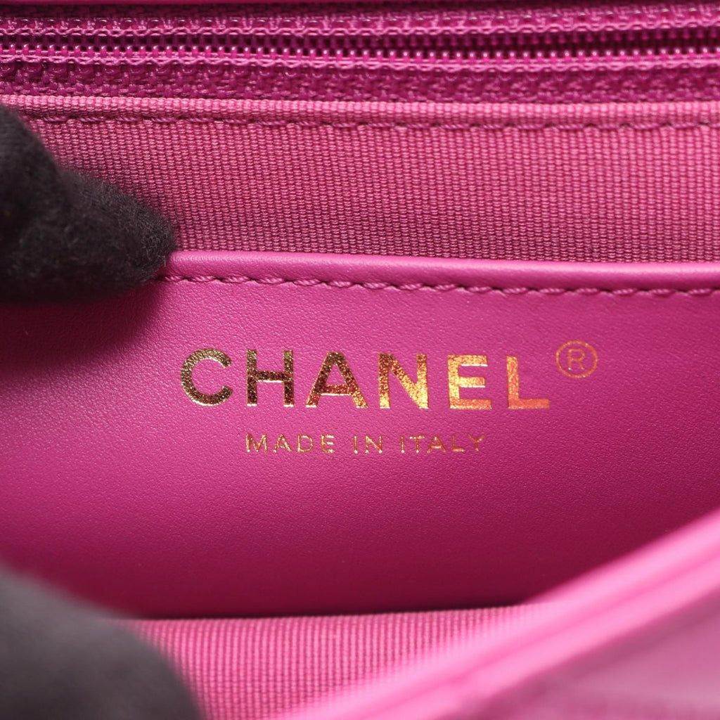 Chanel Shoulder Bag Quilted Purple Lambskin Small Flap Chain — view 4