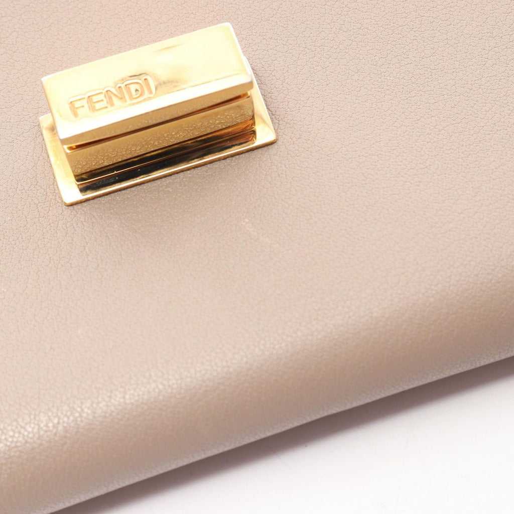 Fendi Bifold Wallet Peekaboo Selleria Gray Leather Hook — view 9