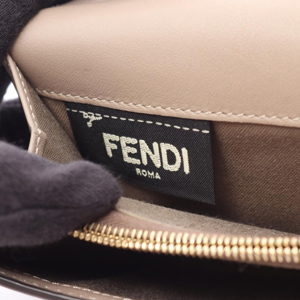 Fendi Bifold Wallet Peekaboo Selleria Gray Leather Hook — view 5