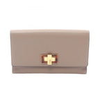 Fendi Bifold Wallet Peekaboo Selleria Gray Leather Hook