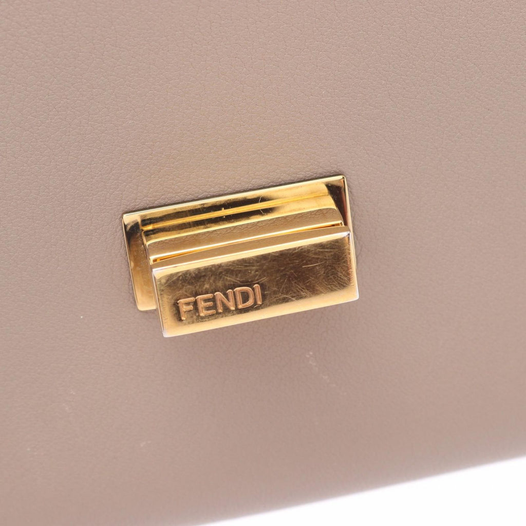 Fendi Bifold Wallet Peekaboo Selleria Gray Leather Hook — view 7