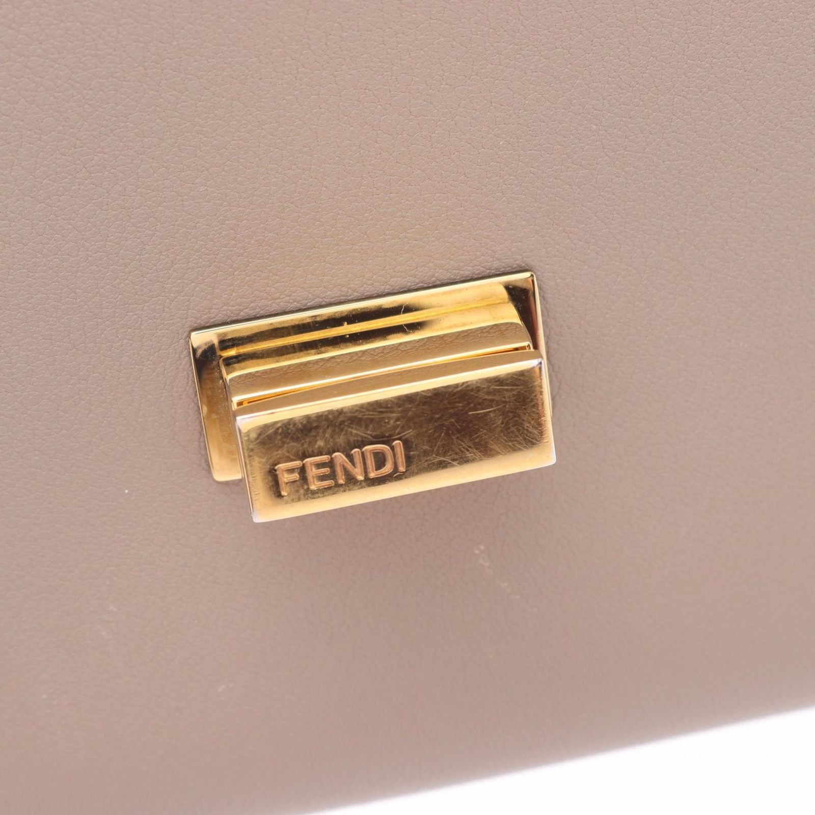 Fendi Bifold Wallet Peekaboo Selleria Gray Leather Hook — view 7