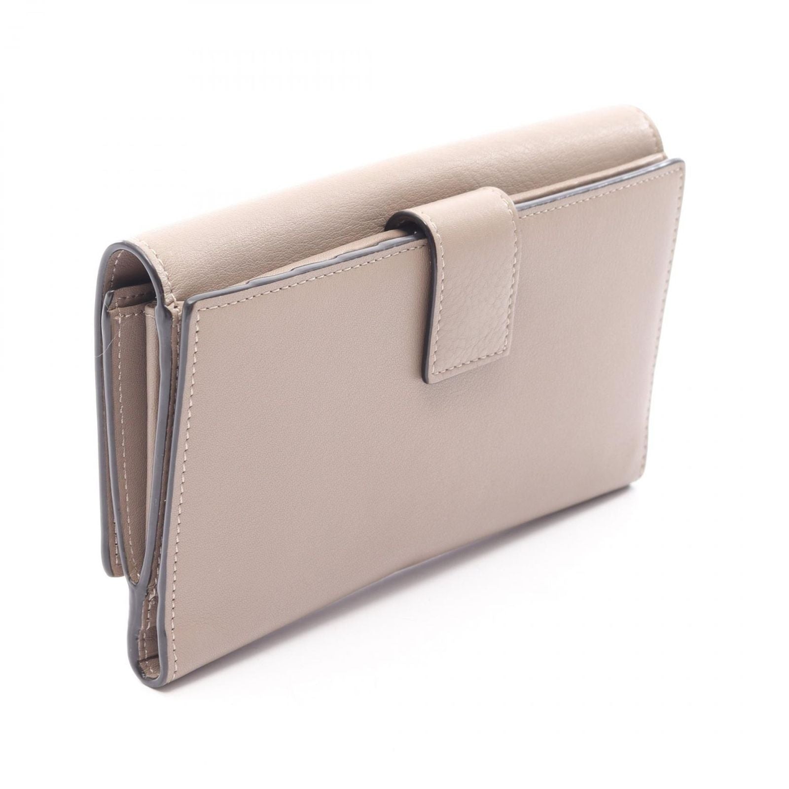 Fendi Bifold Wallet Peekaboo Selleria Gray Leather Hook — view 2