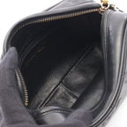 Chanel Shoulder Bag Quilted Fringe Mini Chain Black Lambskin — view 3