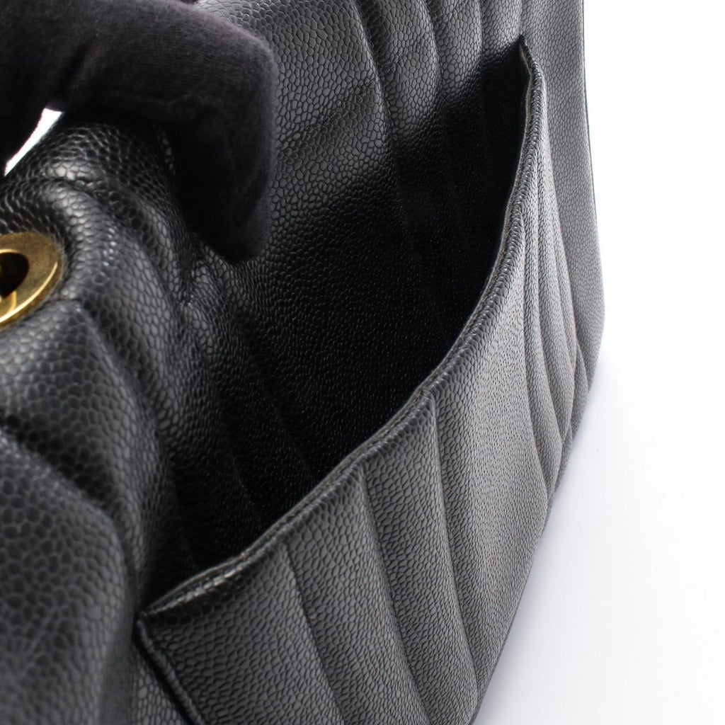 Chanel Shoulder Bag Mademoiselle Black Calf Chain — view 6
