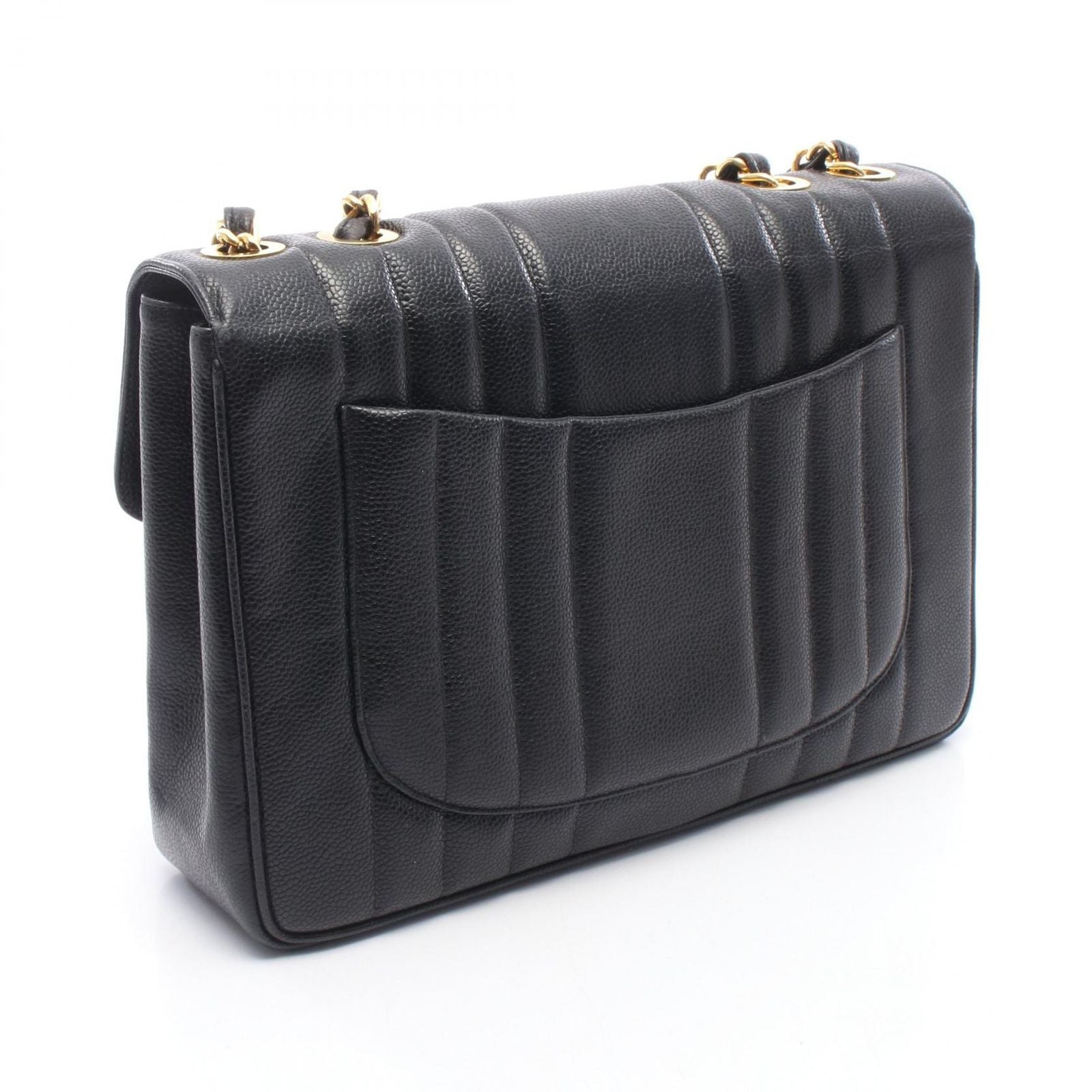 Chanel Shoulder Bag Mademoiselle Black Calf Chain — view 2