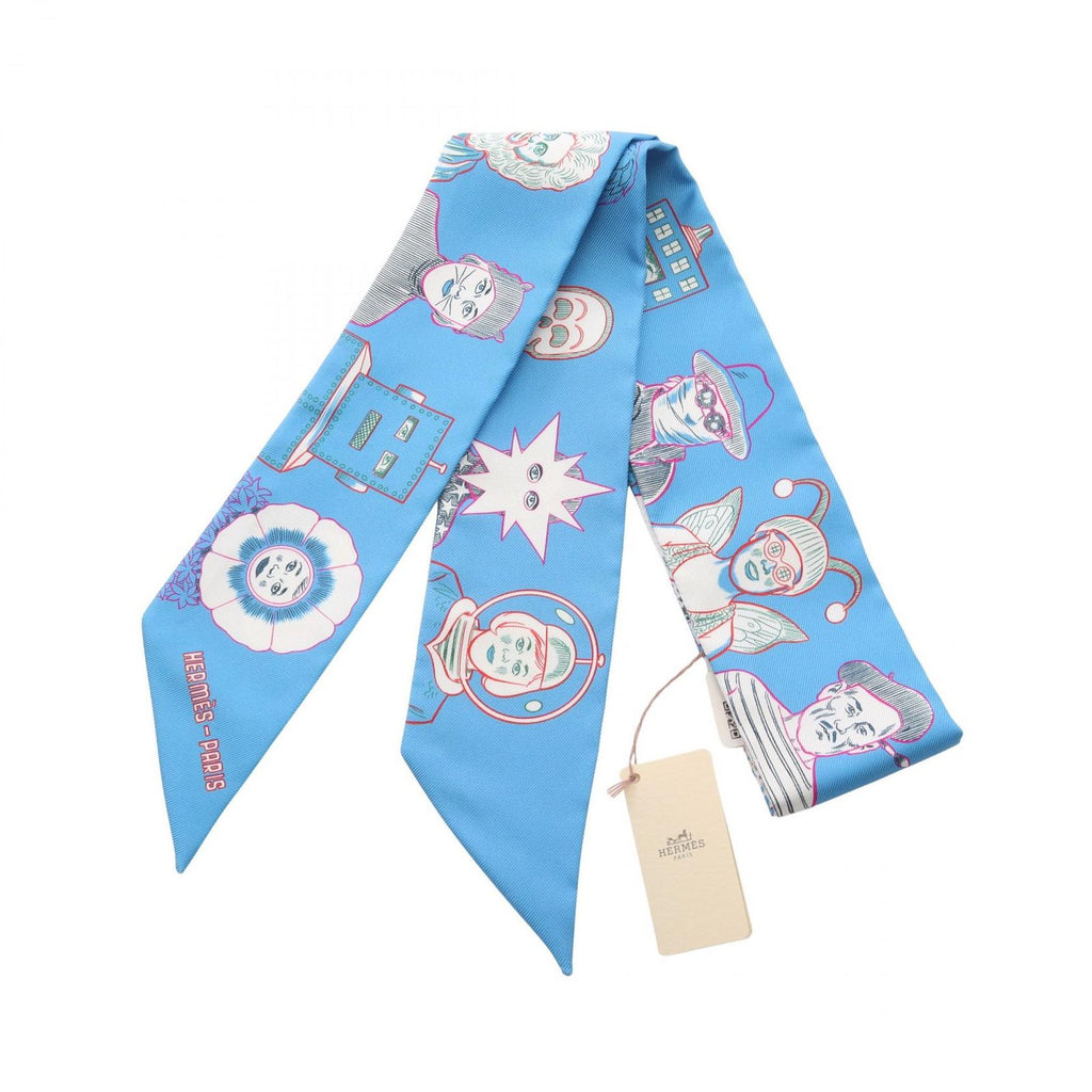 Hermes Scarf Twill Dress Code Ribbon Silk
