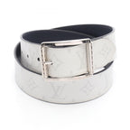 Louis Vuitton Belt Ceinture Reverso 40 Monogram Silver Reversible Leather