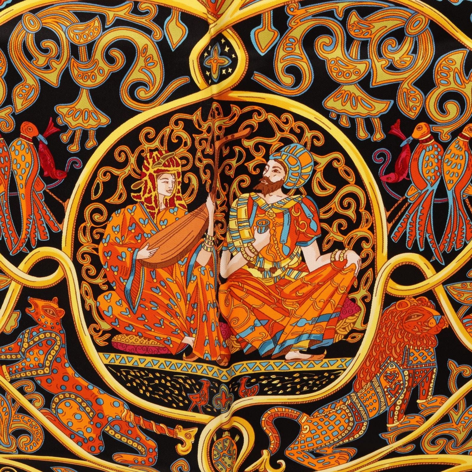 Hermes Scarf Carre 90 la Charmante Aux Animaux Silk — view 4