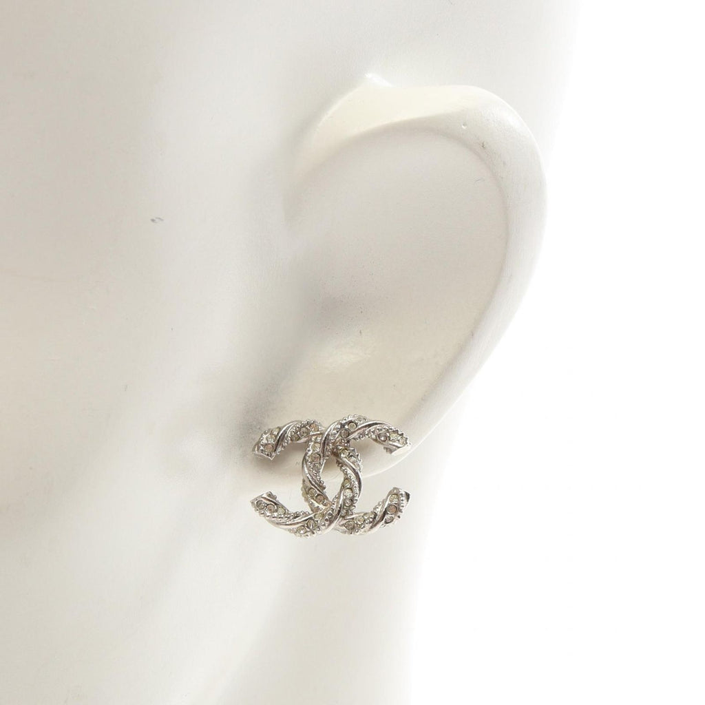 Chanel Earrings CC Logo Stainless Steel — view 4