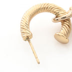 Chanel Earrings CC Logo Hoop — view 6