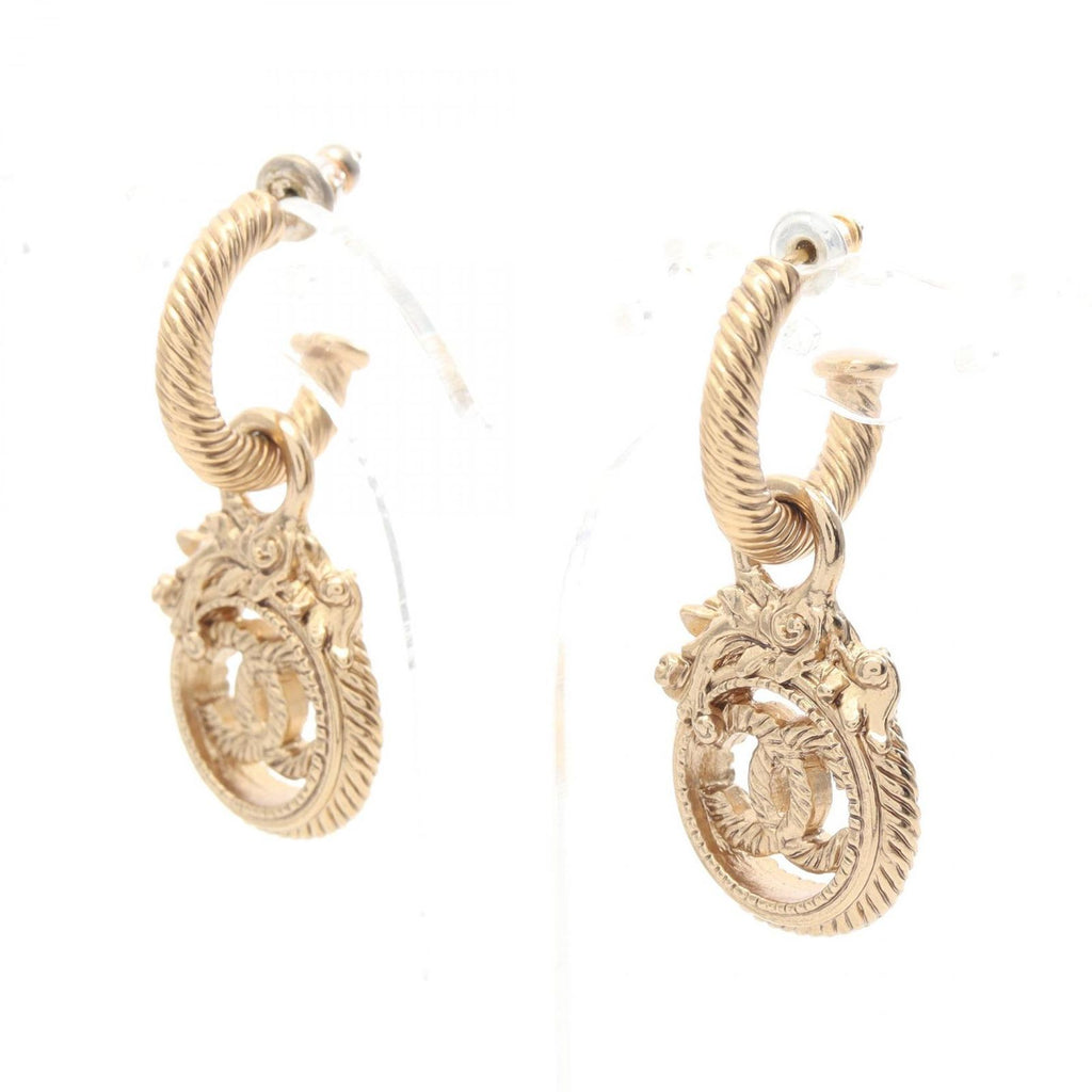 Chanel Earrings CC Logo Hoop — view 2
