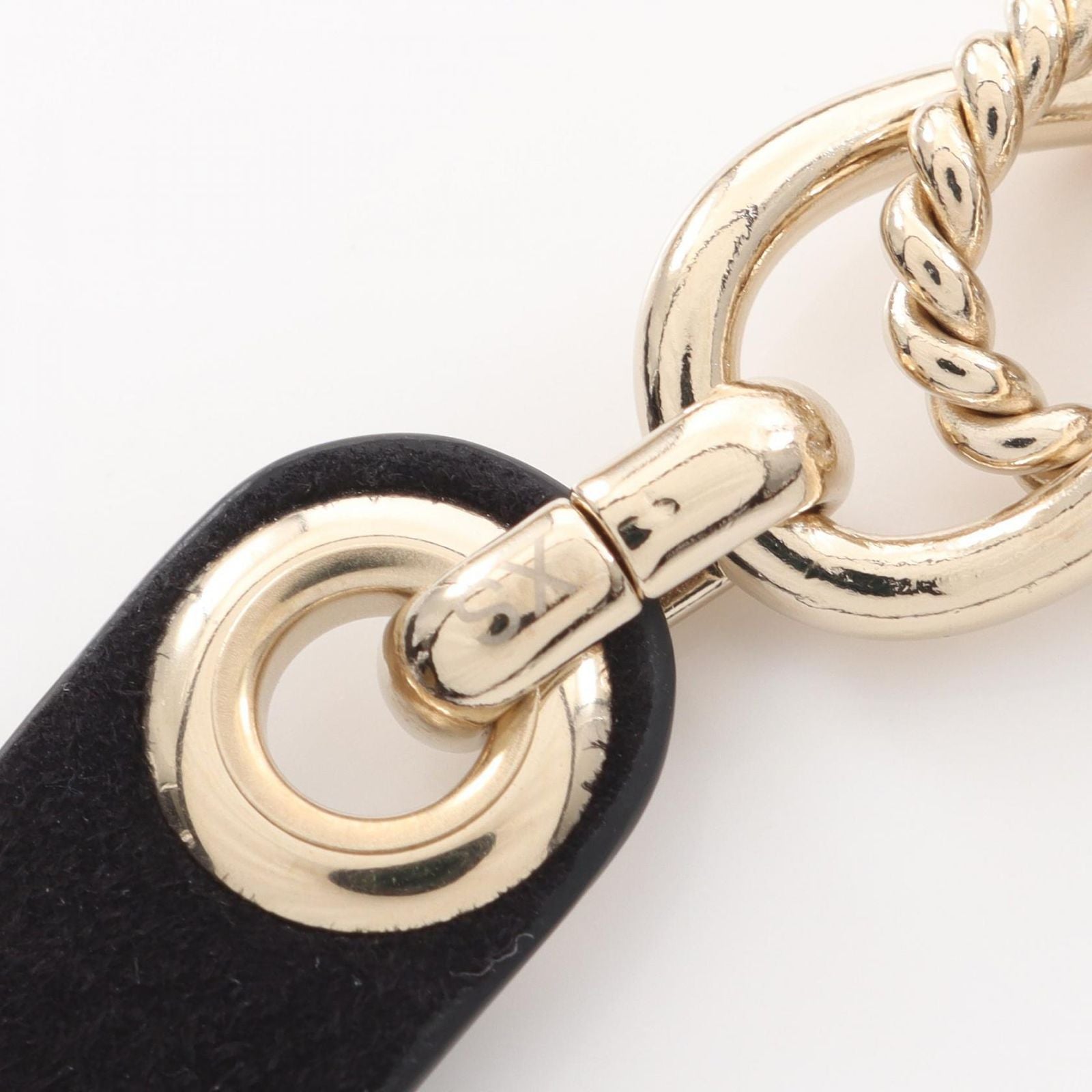 Chanel Belt CC Logo Ribbon Chain Leather — view 5