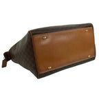 Celine Vintage Macadam Blason Pattern Leather 2-Way Shoulder Bag Brown — view 7
