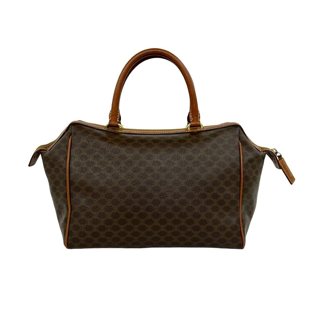 Celine Vintage Macadam Blason Pattern Leather 2-Way Shoulder Bag Brown — view 3