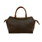 Celine Vintage Macadam Blason Pattern Leather 2-Way Shoulder Bag Brown — view 3