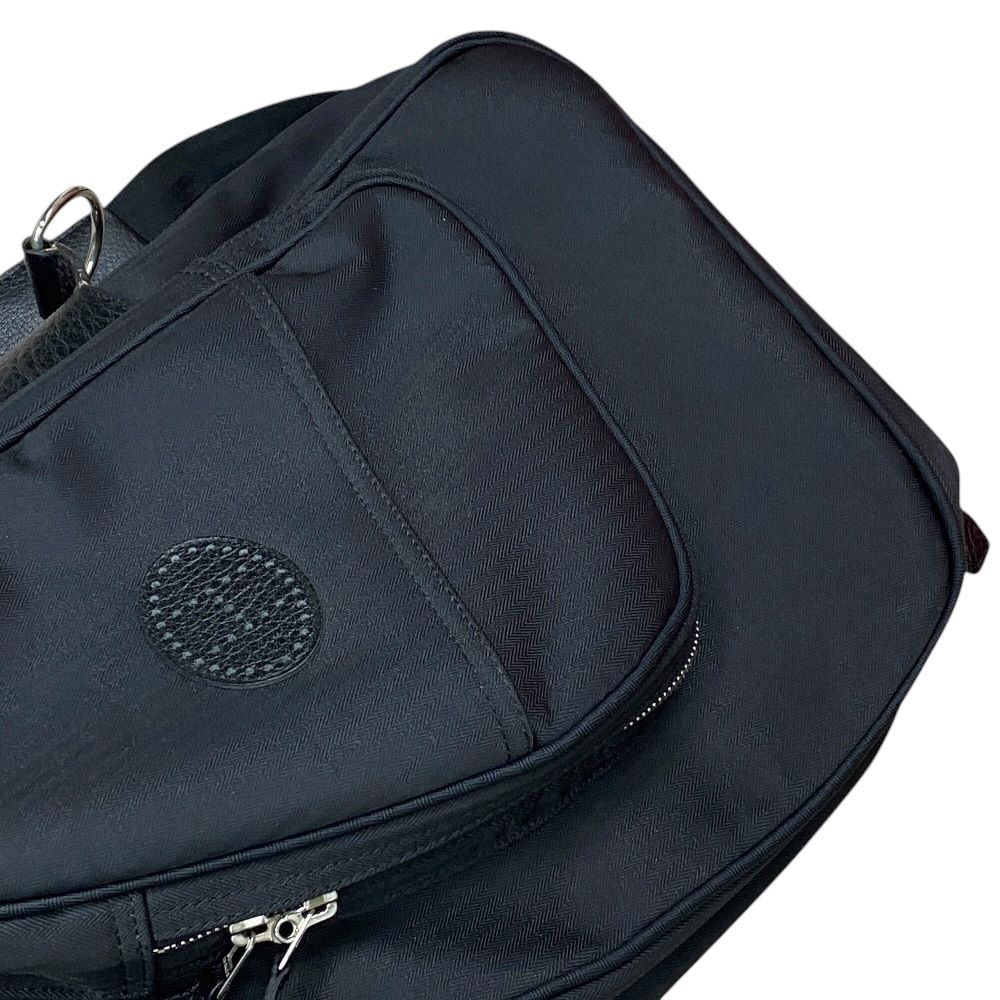 Hermes Golf Bag Case Club Caddy Bag Toilet Blanc Leather Black Sports — view 8