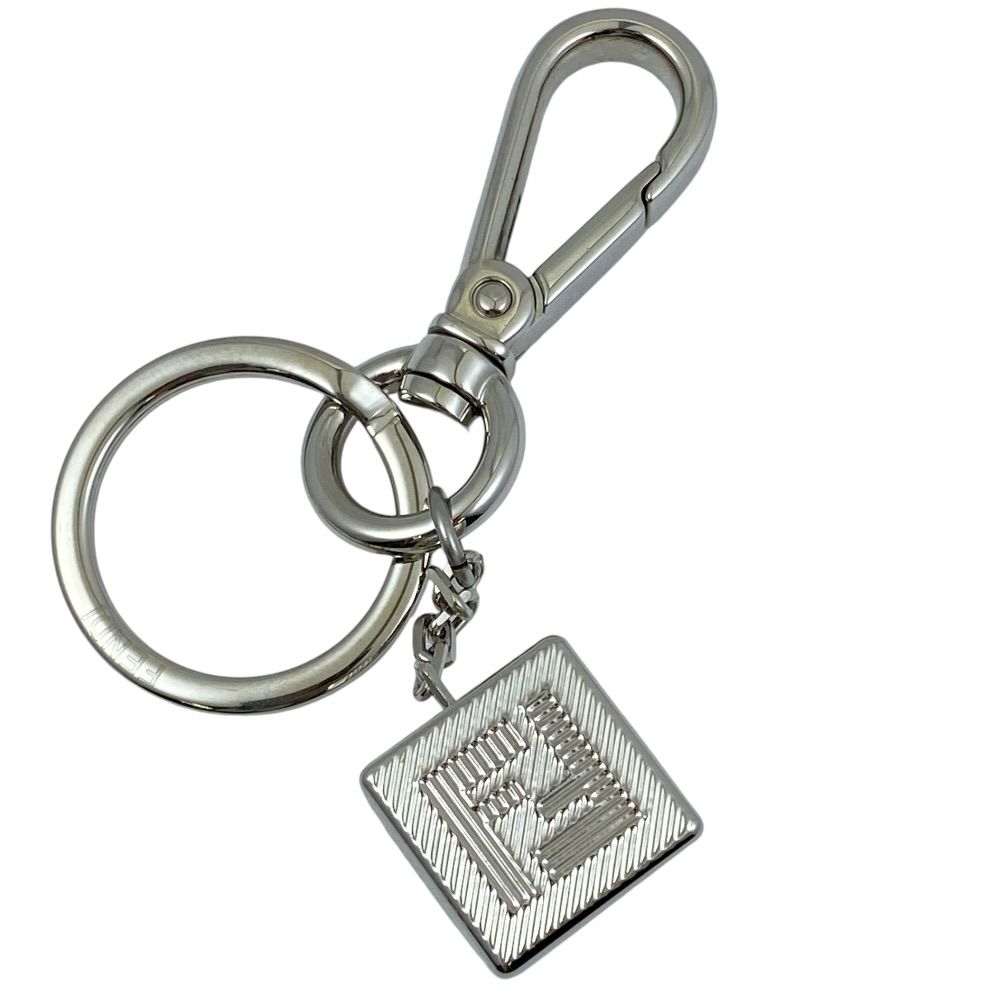 Fendi Shadow Key Holder Key Ring Charm Metal Silver — view 2