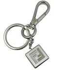 Fendi Shadow Key Holder Key Ring Charm Metal Silver — view 2