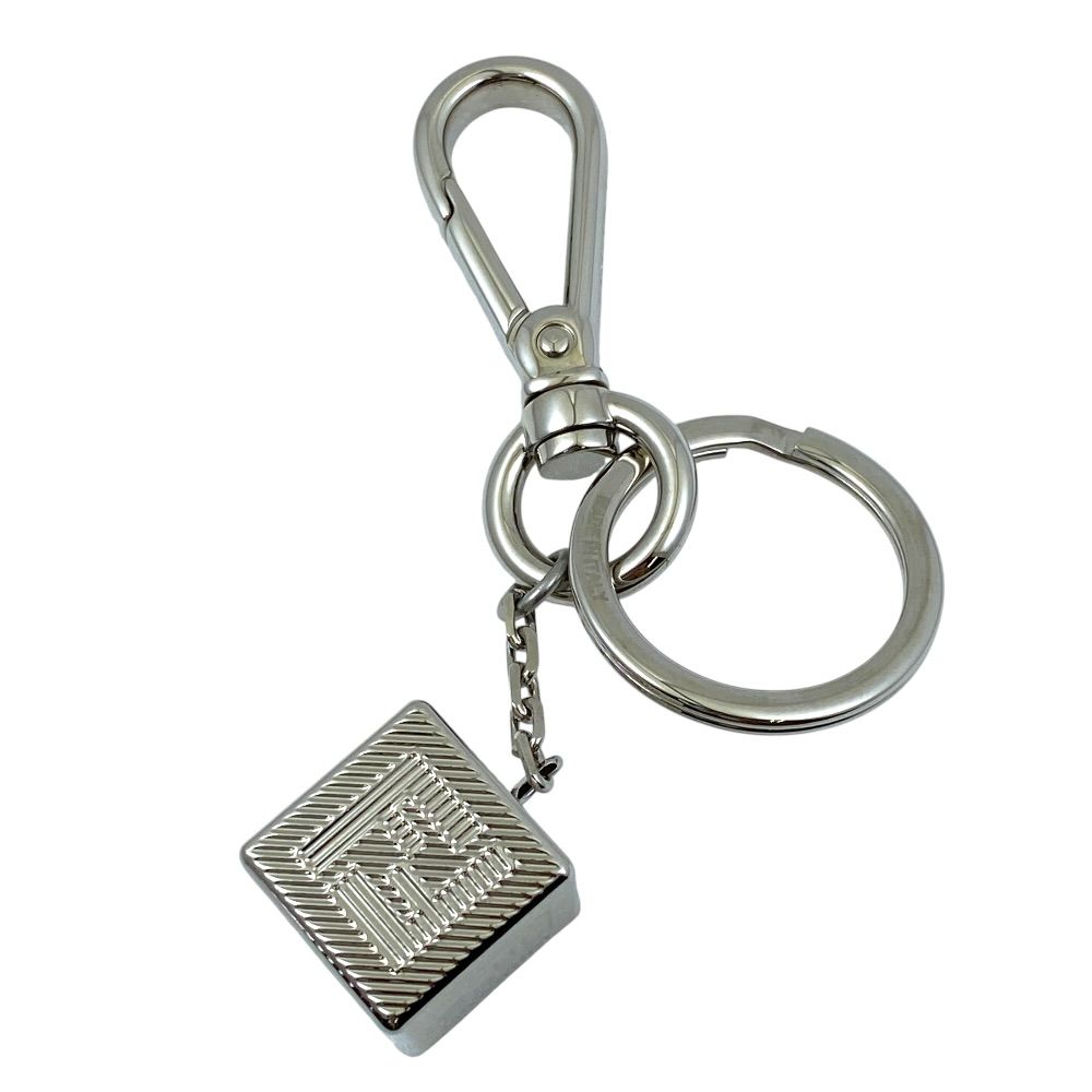 Fendi Shadow Key Holder Key Ring Charm Metal Silver