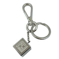 Fendi Shadow Key Holder Key Ring Charm Metal Silver