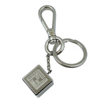 Fendi Shadow Key Holder Key Ring Charm Metal Silver