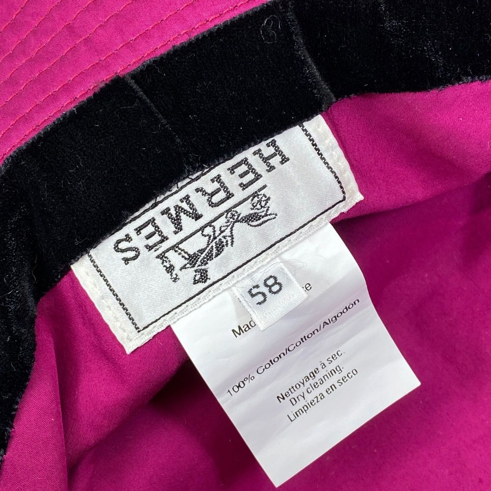 Hermes Bucket Hat Cotton Navy Pink All Year — view 7