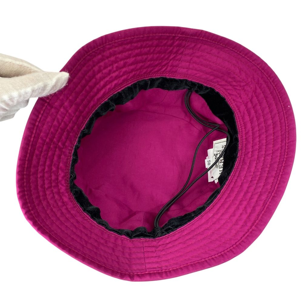 Hermes Bucket Hat Cotton Navy Pink All Year — view 5