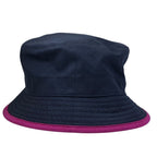 Hermes Bucket Hat Cotton Navy Pink All Year — view 4