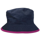 Hermes Bucket Hat Cotton Navy Pink All Year — view 2