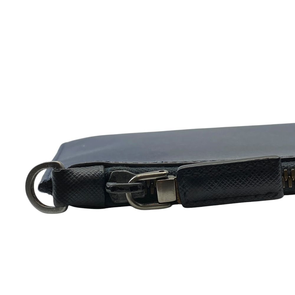 Prada Clutch Pouch Saffiano Leather Navy Practical — view 7