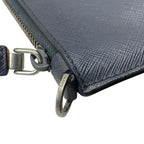 Prada Clutch Pouch Saffiano Leather Navy Practical — view 8