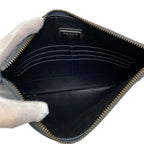 Prada Clutch Pouch Saffiano Leather Navy Practical — view 3