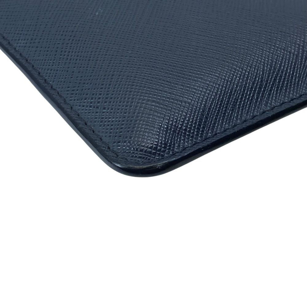Prada Clutch Pouch Saffiano Leather Navy Practical — view 6