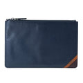 Prada Clutch Pouch Saffiano Leather Navy Practical
